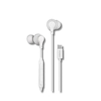 Powerology Type-C In-Ear Stereo Earphones — HiFi Audio In-Line Control White