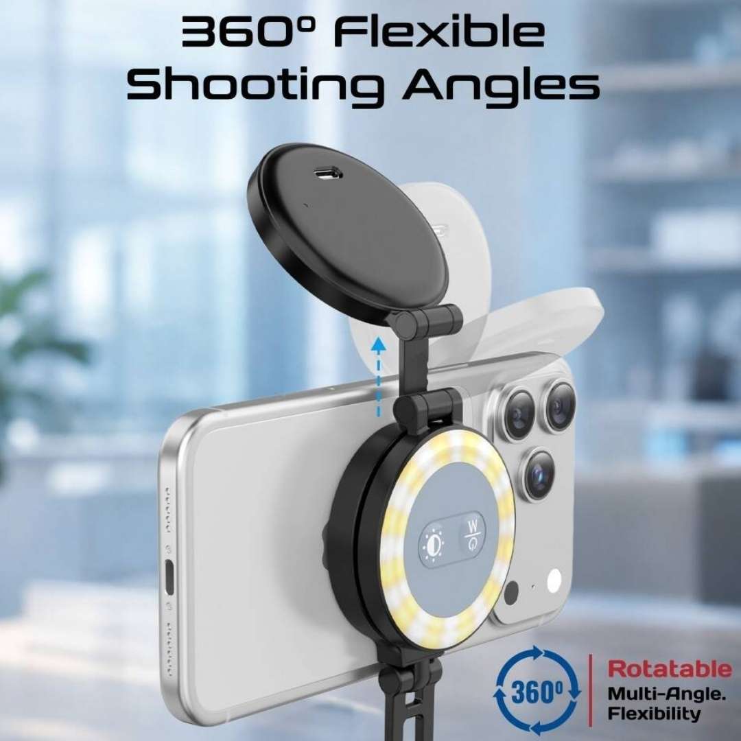 Promate Axon-Ultra Magnetic Smartphone Mount with LED Light