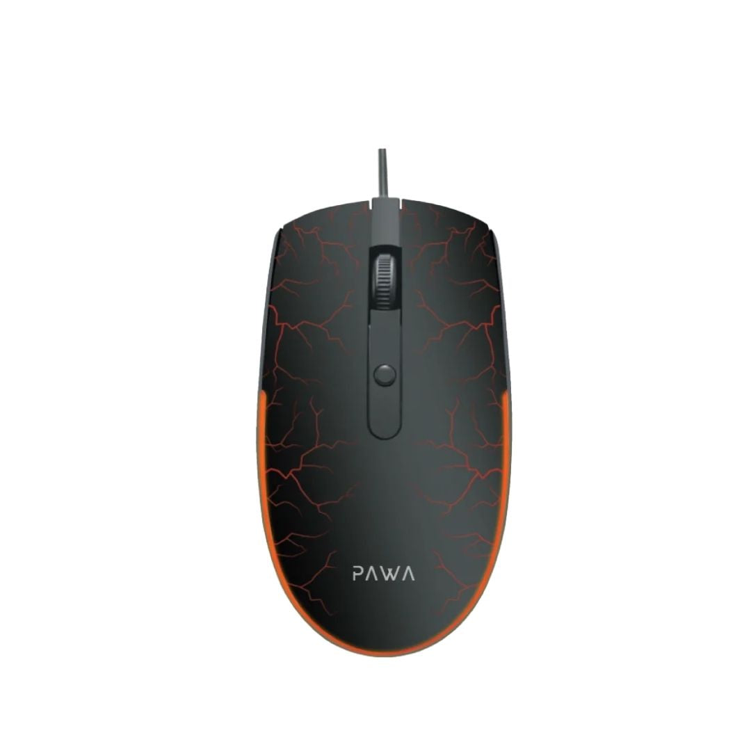 Pawa PW-MWGMRGB7-BK Wired Gaming Mouse With 1600DPI - Black