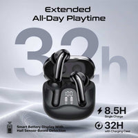 Promate Serix Hybrid ANC Smart TWS Earbuds with Wireless Charging