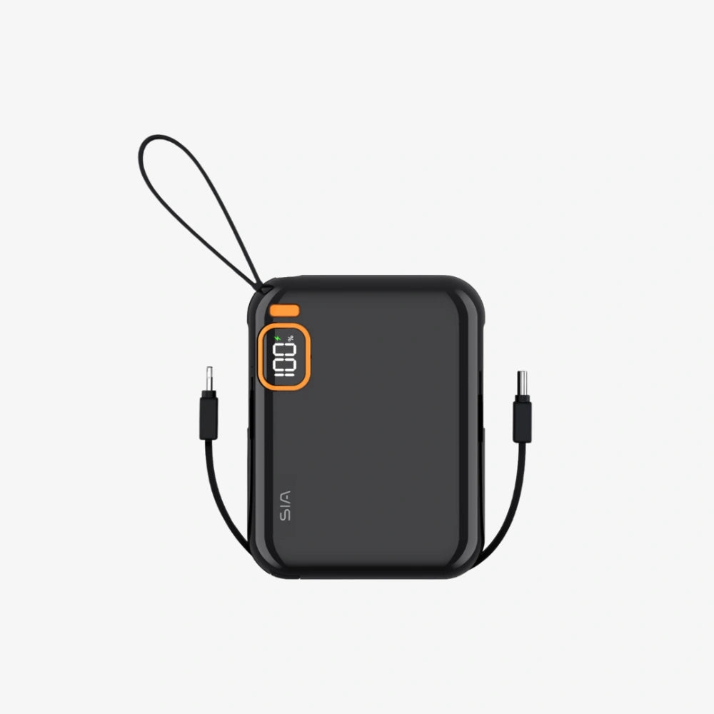 SIA 10000mAh Power Bank with Built-in Cable