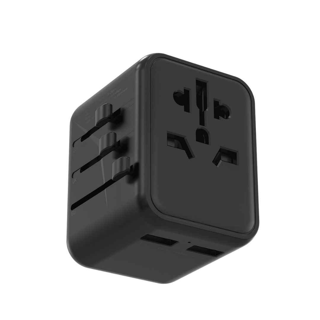 Porodo Universal Travel Adapter Dual USB-A 12W