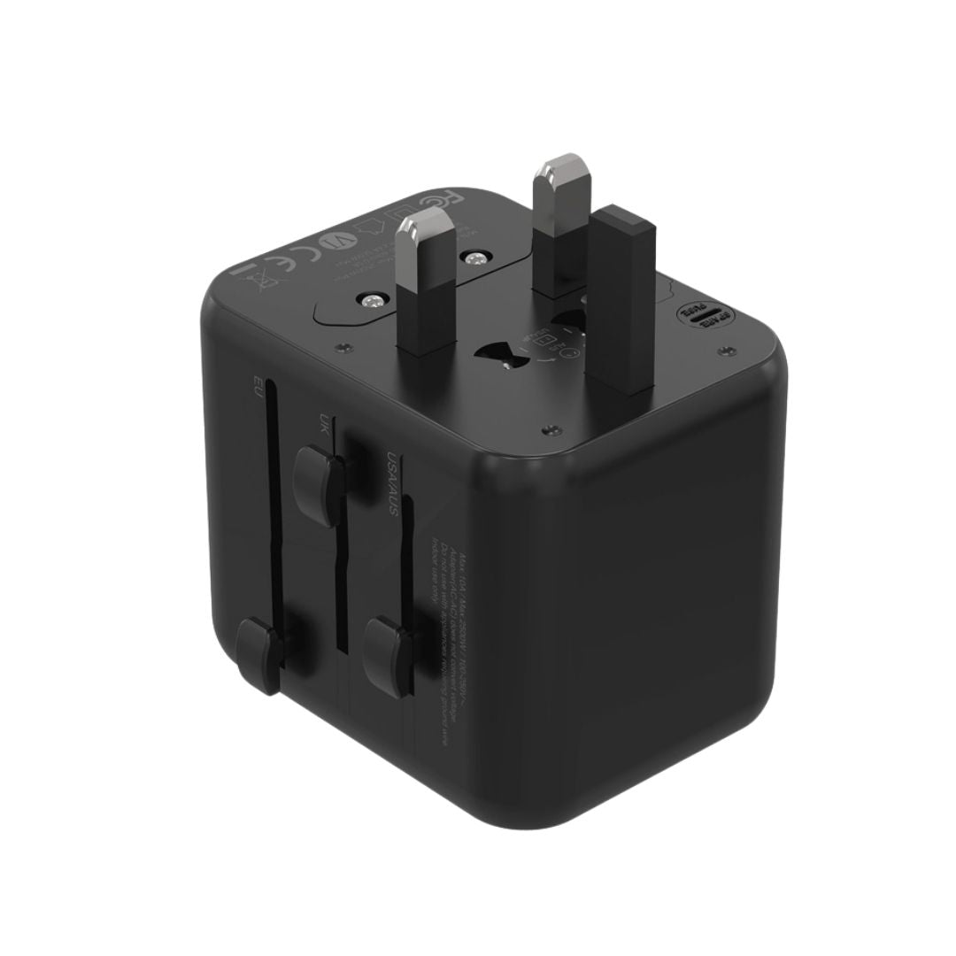Porodo Universal Travel Adapter Dual USB-A 12W