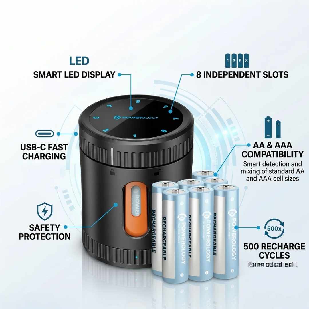 Powerology Neon Smart Battery Charging Case