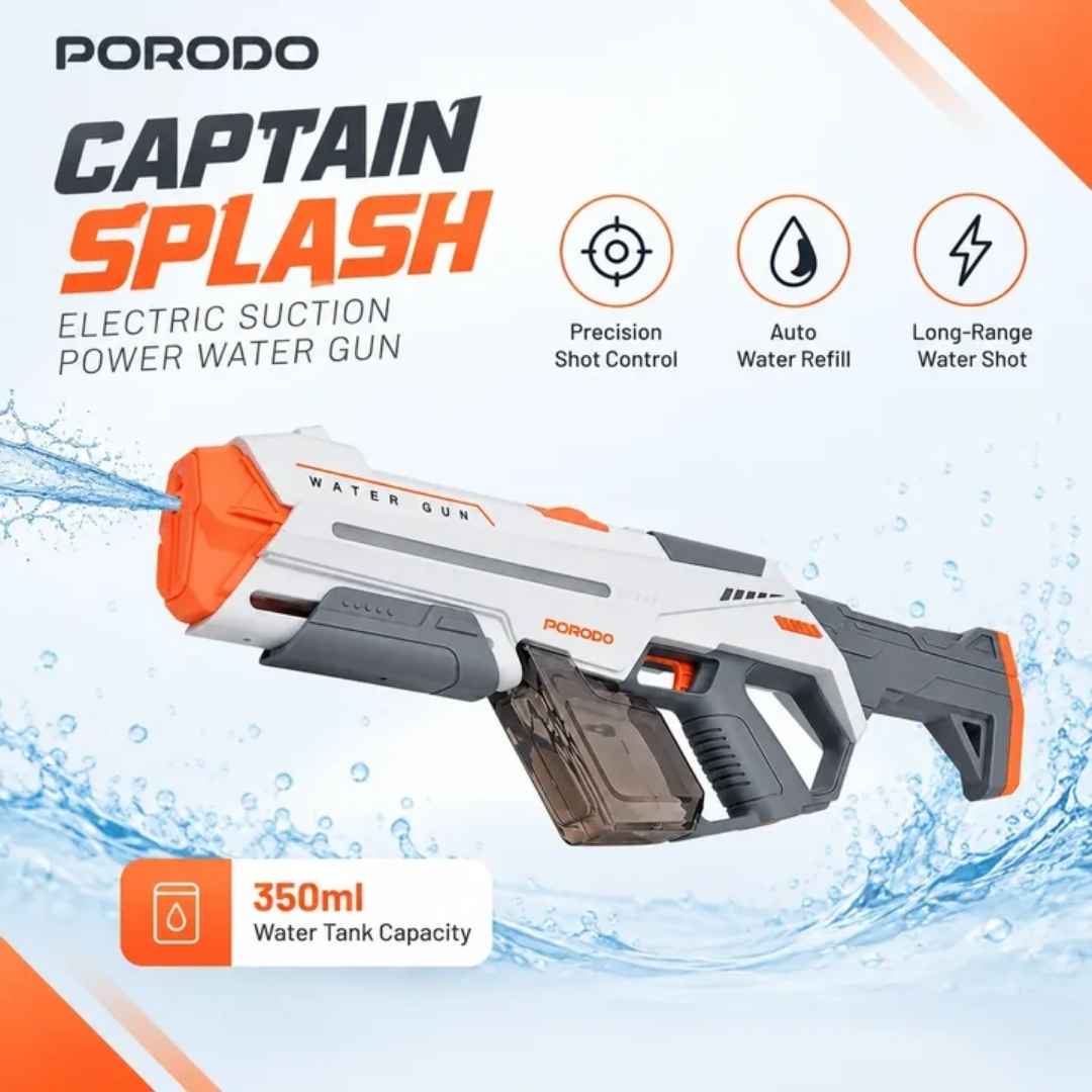 Porodo Captain Splash Electric Suction Power Water Gun