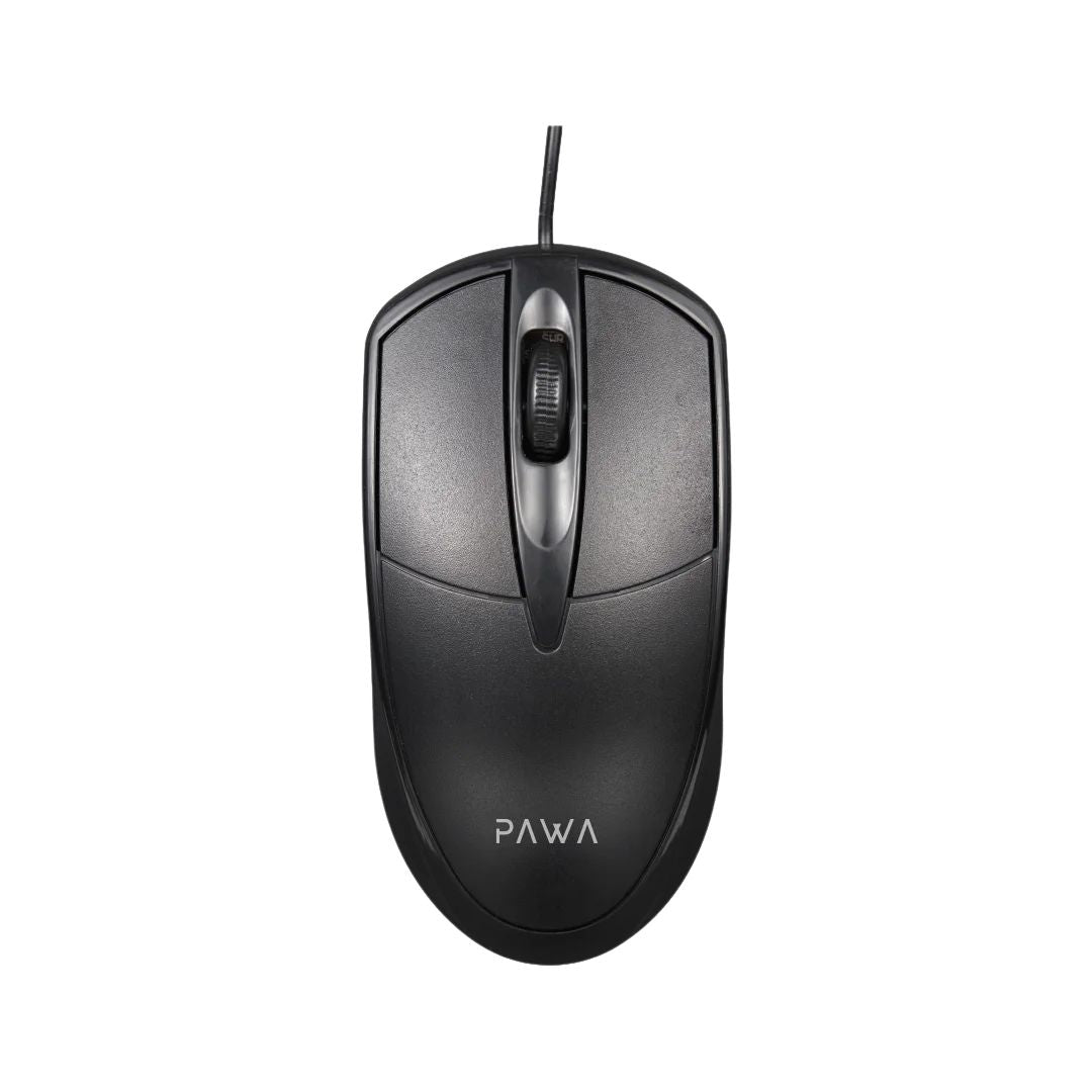 Pawa PW-MWN2TC15 Wired Optical Mouse - Black