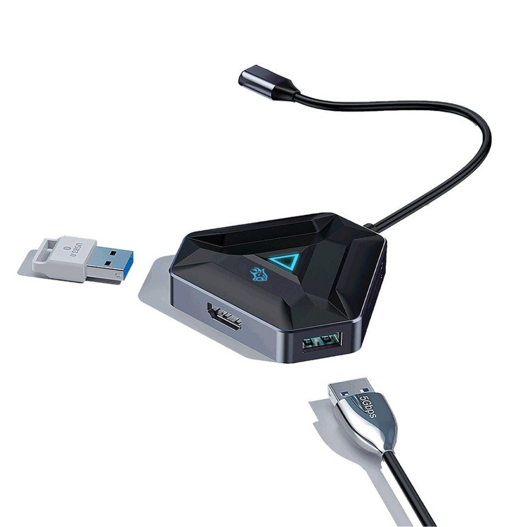 Porodo Gaming 6in1 USB-C Hub 100W PD