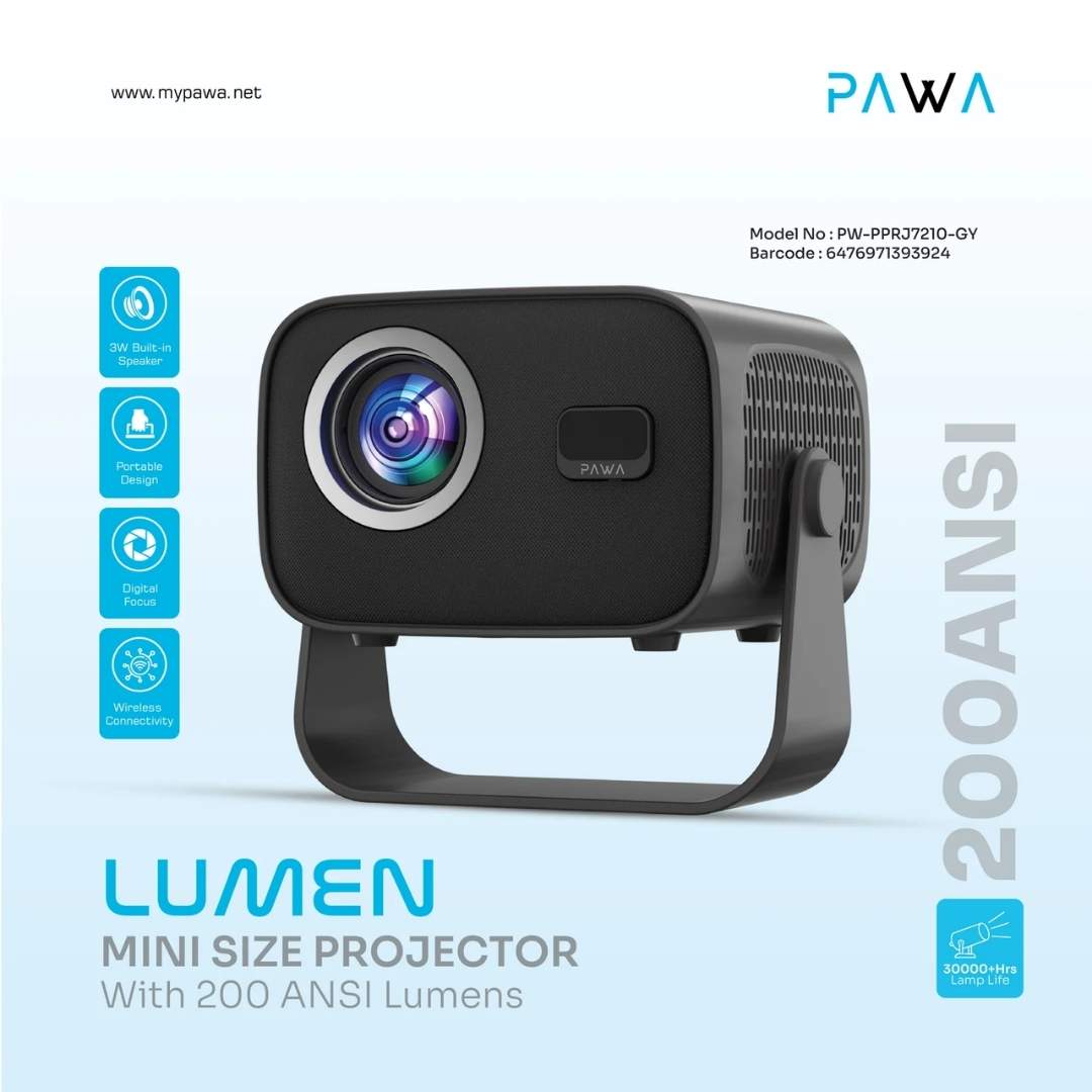Pawa Lumen Mini Size Projector 200ANSI Lumens