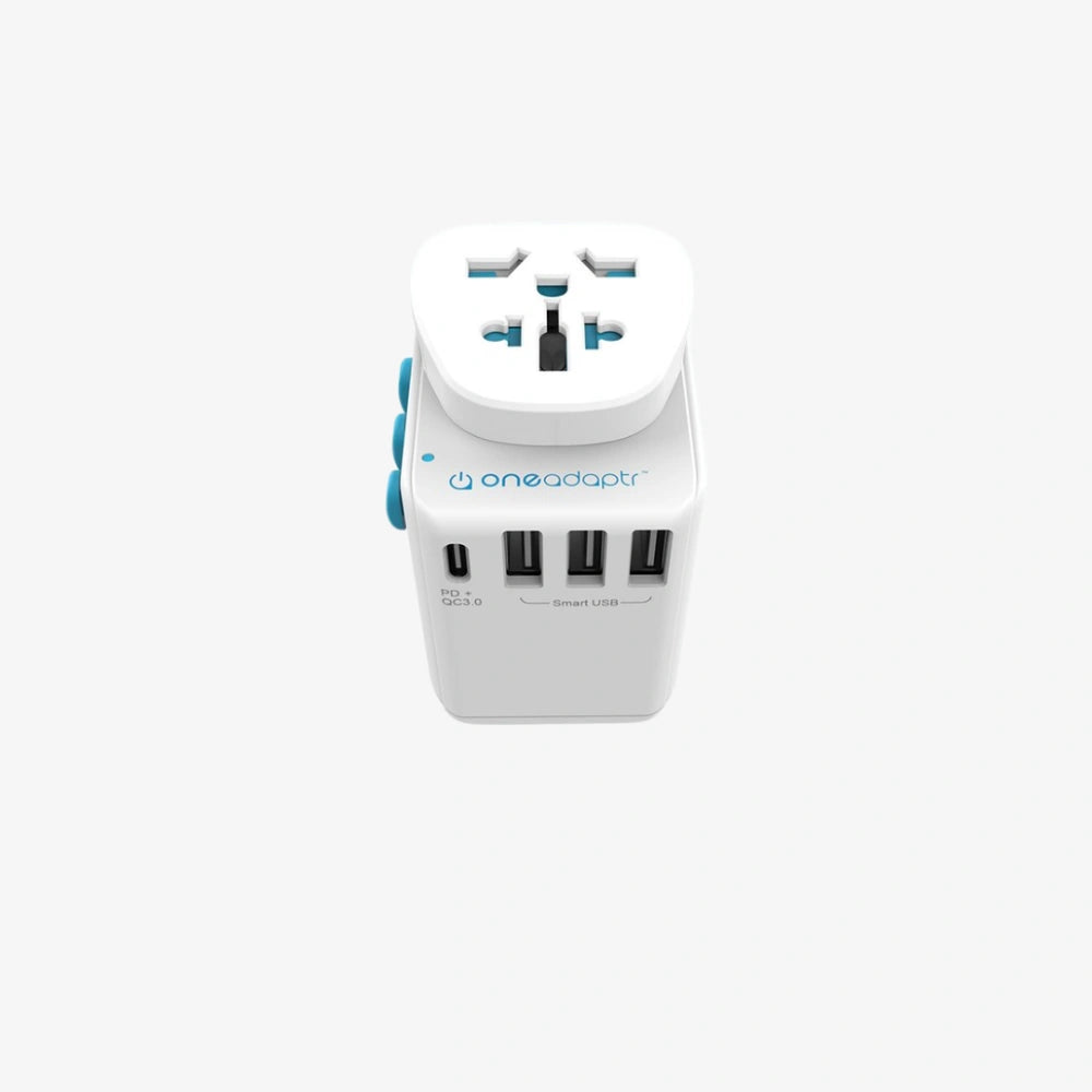 OneAdaptr OneWorld PD - All-In-One World Adapter with USB-C & 3 USB charger