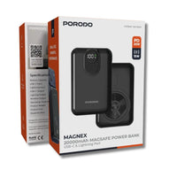 Porodo 20000mAh Power Bank with Built-in USB-C and Lightning Cables