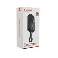Porodo PD 30000mAh Power Bank with Built-in USB-C and Lightning Cables