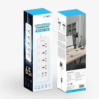 Pawa PW-PSTN654P-WH Universal Powerstrip 4AC 65W