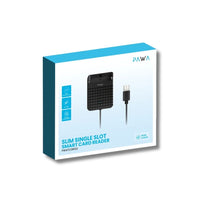Pawa PW-ATCDR132-BK Slim Single Slot Smart Card Reader