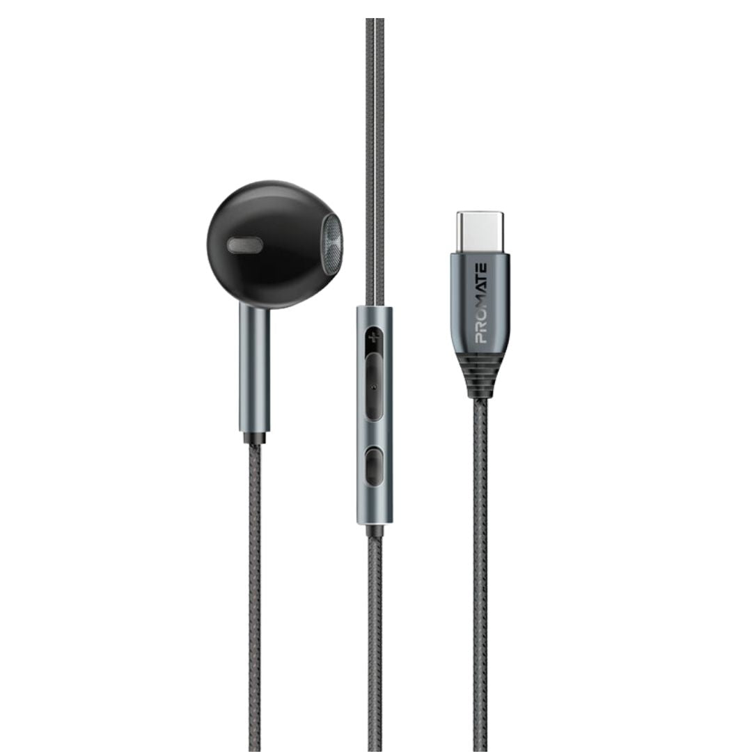Promate Laxi-M USB-C ENC Mono Wired Earphone