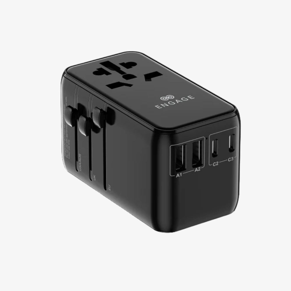 Engage 45W Universal Travel Adapter (Dual USB-C/A + Built-In Cable)