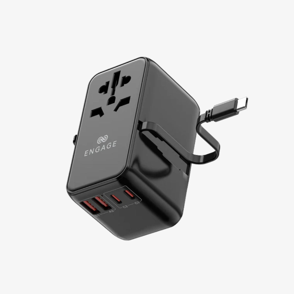 Engage 100W Universal Travel Adapter with Dual USB-C & A Ports