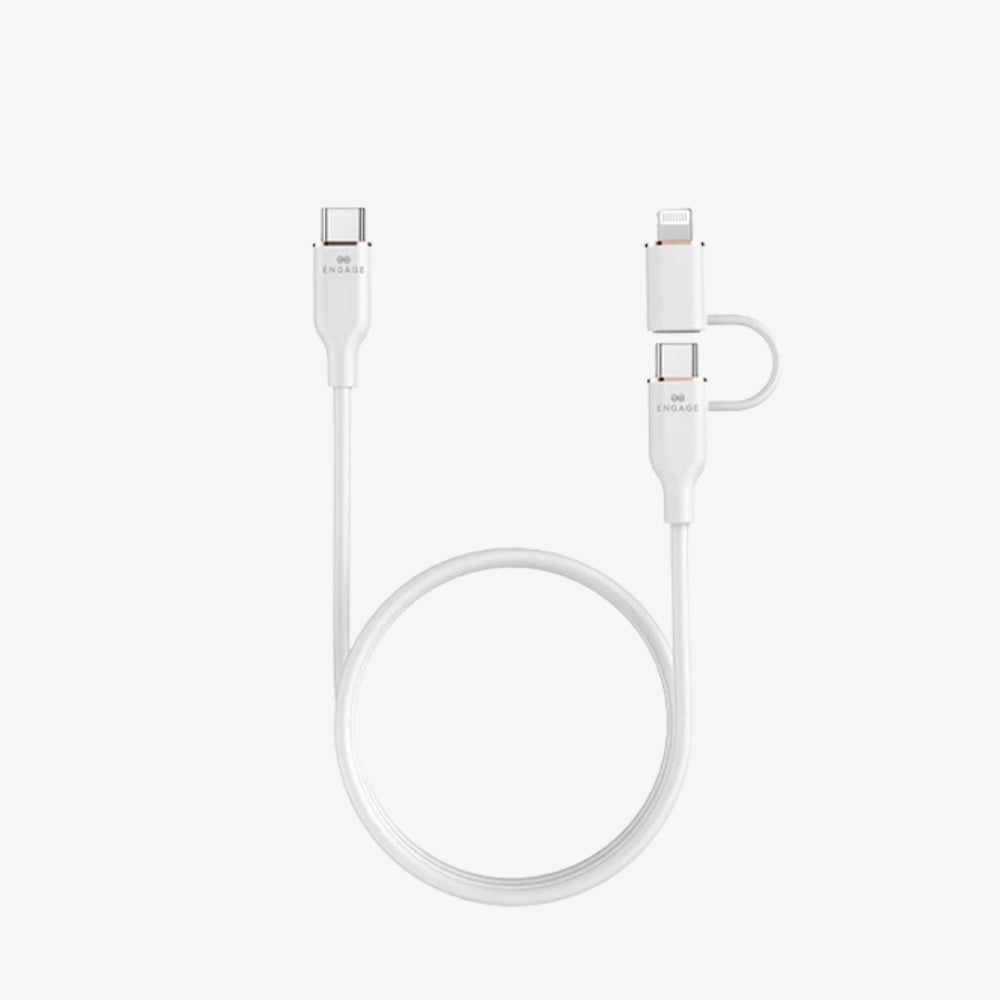 Engage Super Soft Silicone USB-C to USB-C Cable with Lightning Adapter
