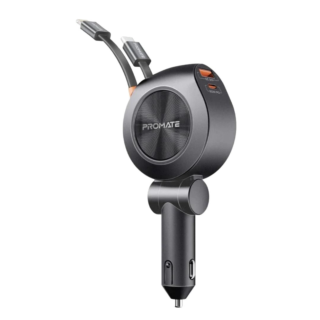 Promate DriveGear-R2 Retractable Cable Car Charger