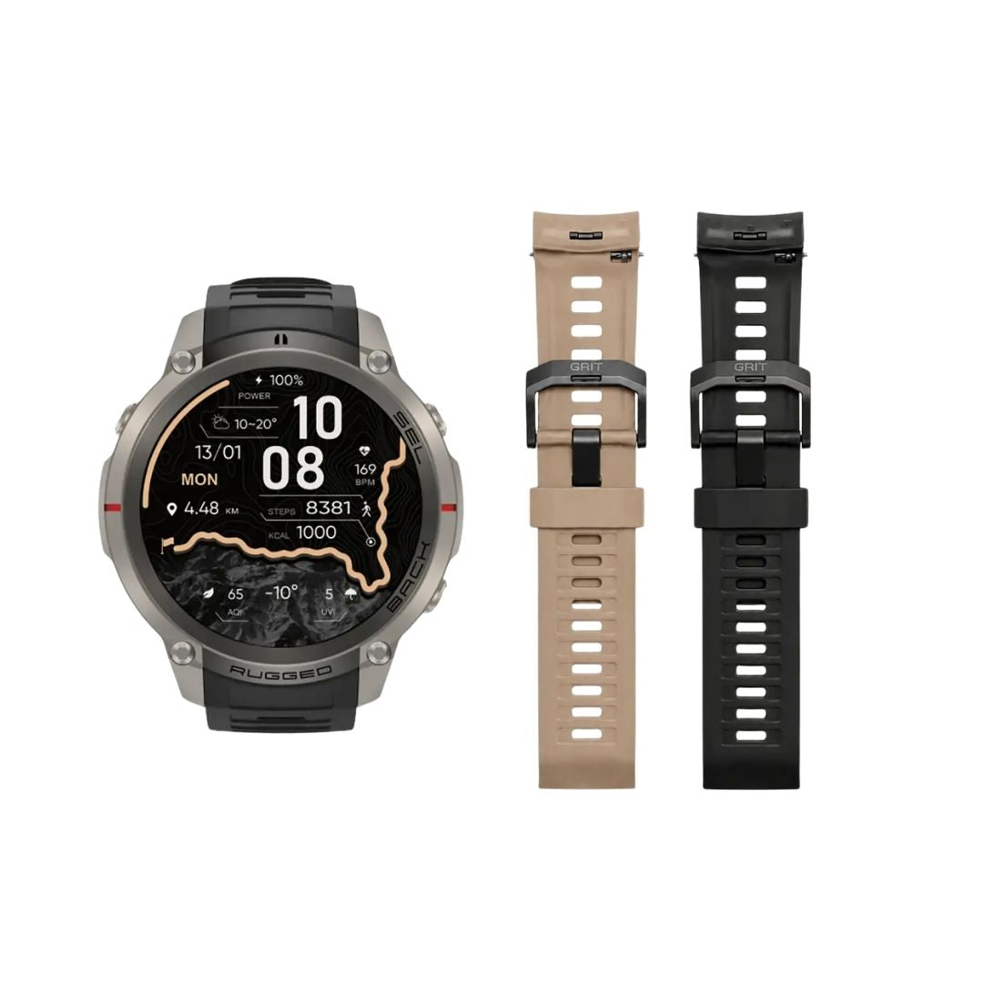 GRIT Apex Smart Watch with 2 Straps