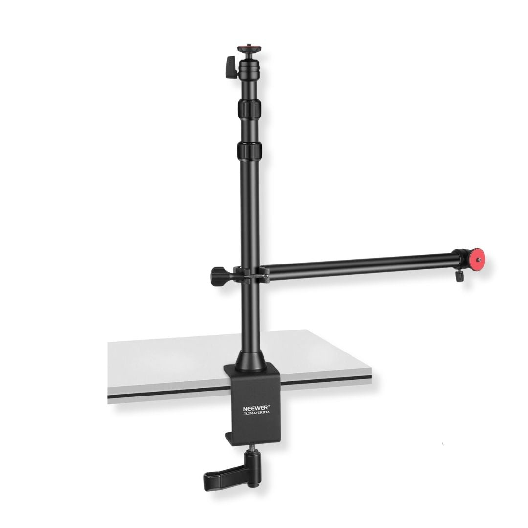 Neewer TL253A Tabletop Stand with Auxiliary Holding Arm