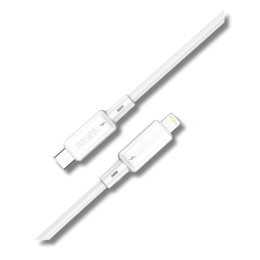 Pawa PW122 Lite 30W Type-C to Lightning Quick Charging PVC Cable 1.2M