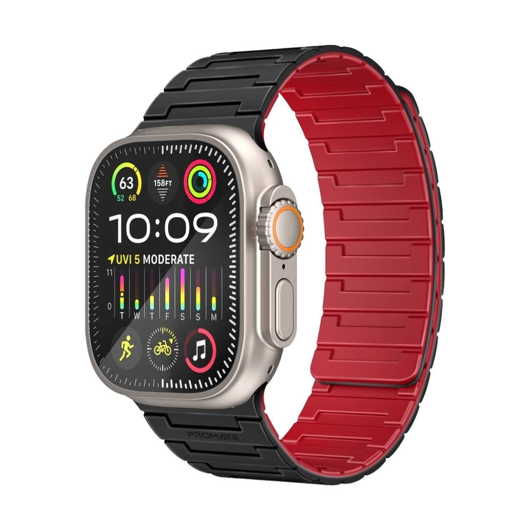Promate MagBand-MS Magnetic Silicone Apple Watch Band