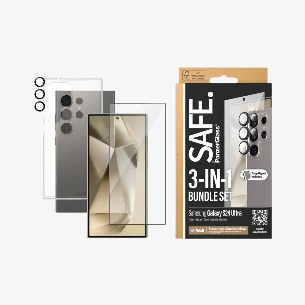 SAFE. by PanzerGlass® 3-in-1 Pack Samsung Galaxy S24 / S24+ / S24 Ultra