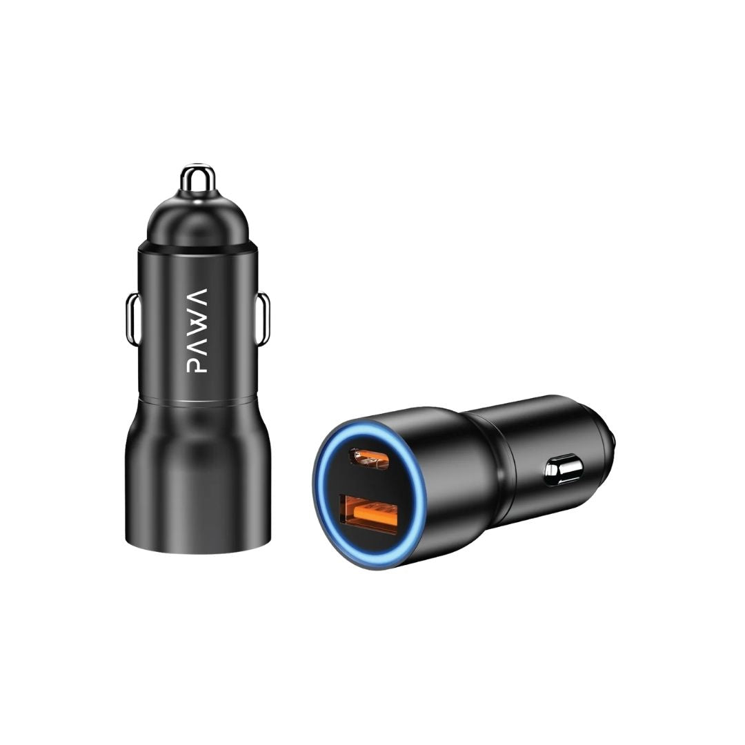 Pawa Aluminum Alloy Car Charger 52.5W with Ambient Light