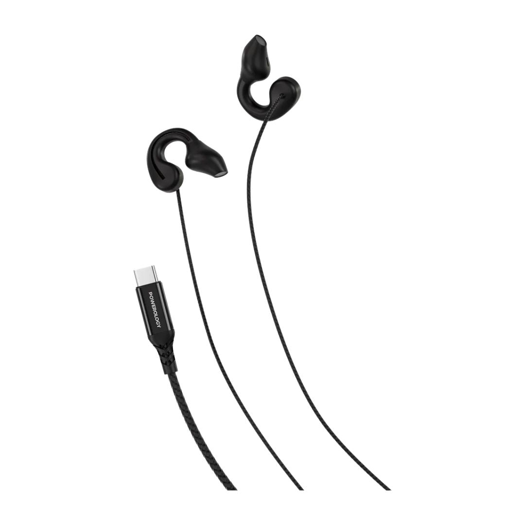 Powerology Voro Earhook USB-C Wired Earphones