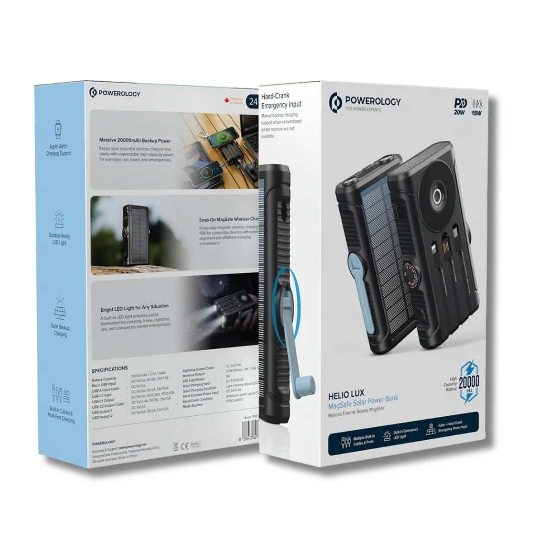 Powerology Helio Lux MagSafe Solar Power Bank