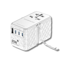 Powerology Universal GaN 85W Super Charger with Retractable USB-C Cable