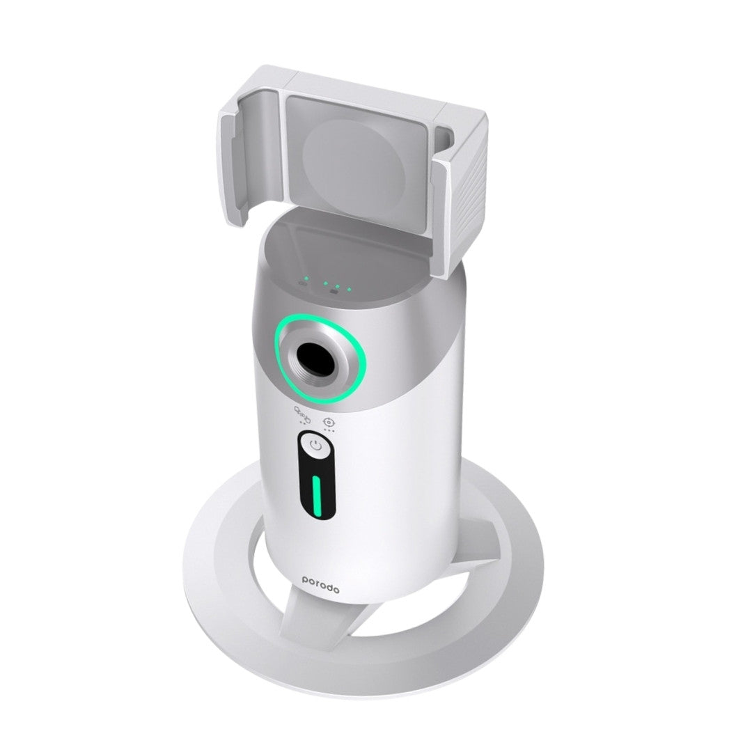 Porodo 360° Rotation AI Face Tracking Mount with Remote Control