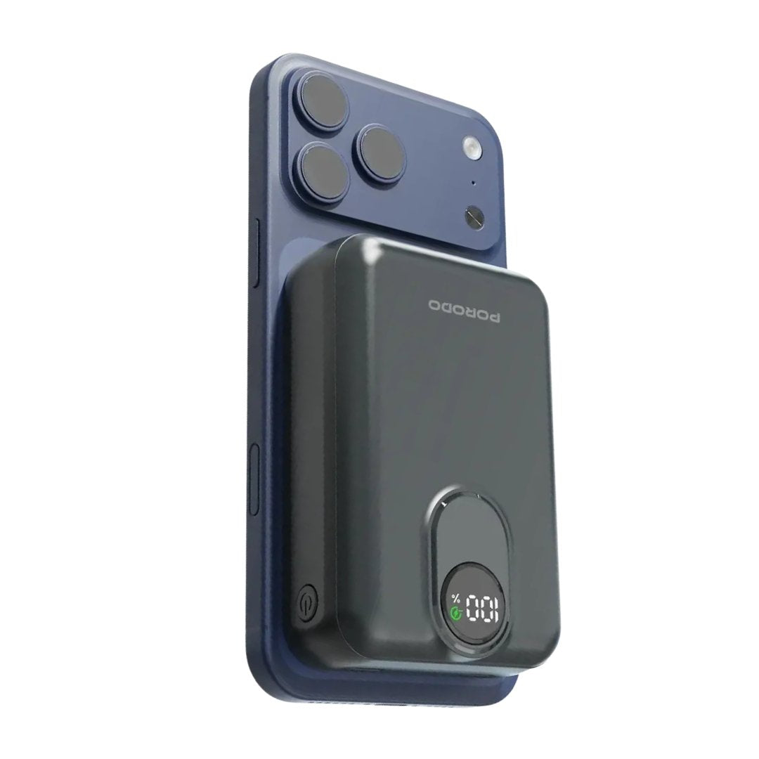 Porodo 20000mAh Power Bank with Built-in USB-C and Lightning Cables