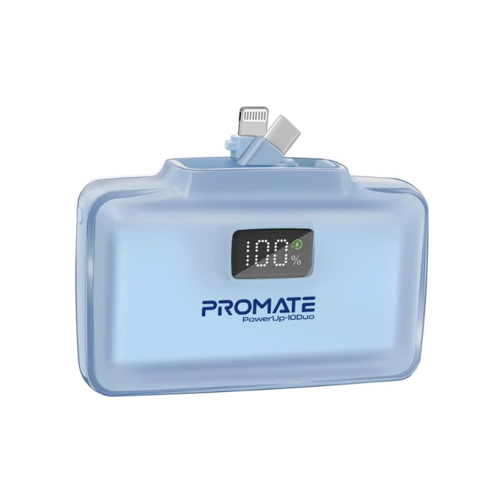 Promate PowerUp-10Duo 10000mAh 20W Dual-Connector Power Bank