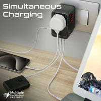 Promate TripMate GaN100 100W Travel Adapter