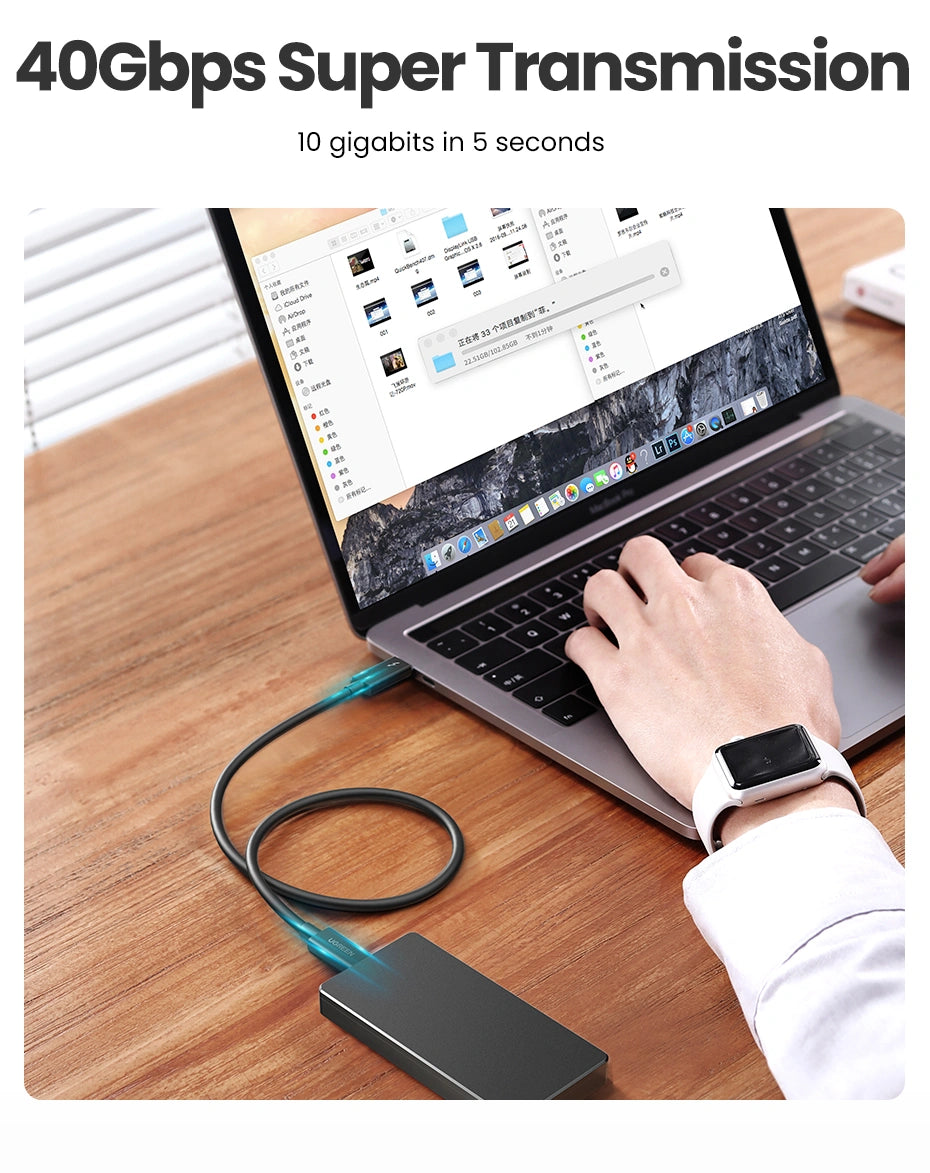 Ugreen US501 Thunderbolt 4 USB-C Cable - 0.8M