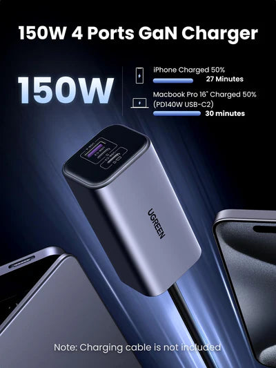 UGREEN EC706 4-Port GaN Fast Car Charger