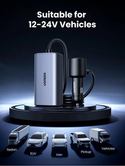 UGREEN EC706 4-Port GaN Fast Car Charger