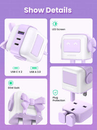 UGREEN CD361 Uno 65W 3-Port GaN Charger