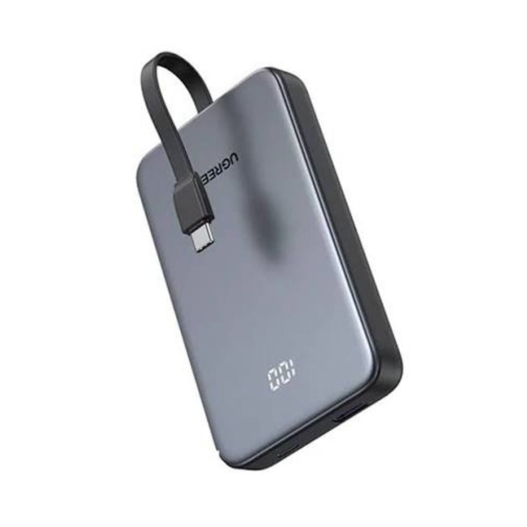 UGREEN PB526 10000mAh 20W Power Bank with Built-in Cable