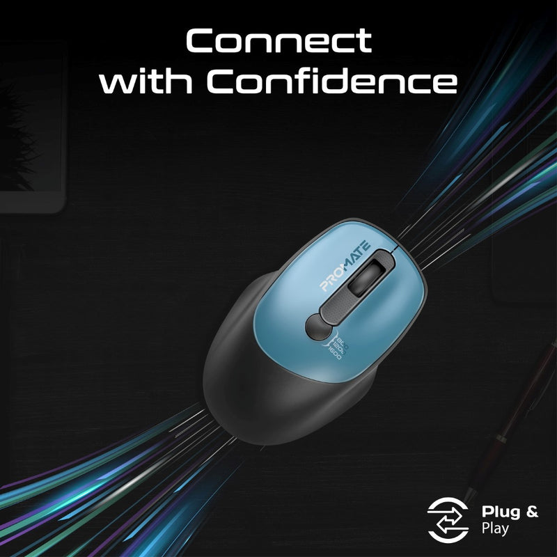 Promate UniGlide Ambidextrous Wireless Mouse