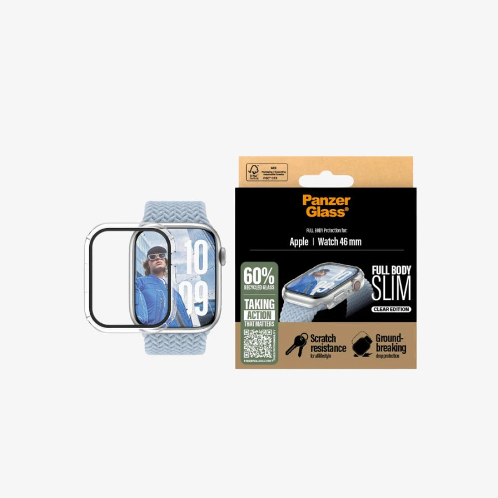 PanzerGlass® Snappie Full Body Slim Transparent Apple Watch Series 10