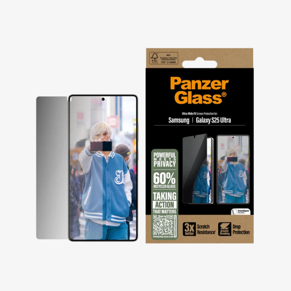 PanzerGlass® Privacy Screen Protector Samsung Galaxy S25 Ultra | Ultra-Wide Fit