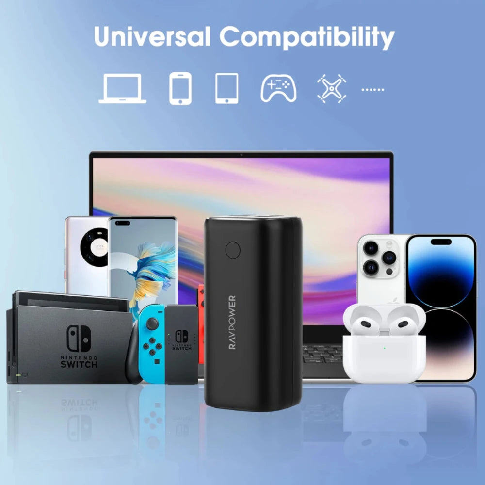 RAVPower 65W GaN PD Pioneer 4-Port Power Bank – Ultra-Fast Charging