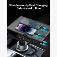 RAVPower VC1011 84W Dual-Port Car Charger with Expansion Socket