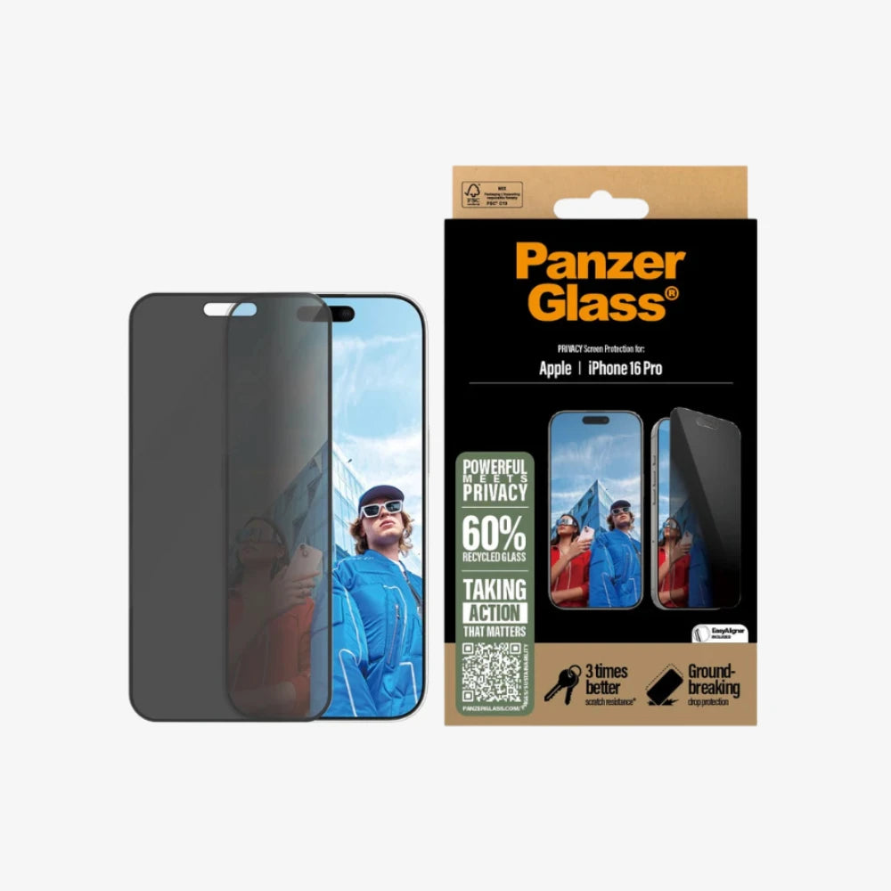 PanzerGlass® Privacy Screen Protector for iPhone 16 pro & iPhone 16 pro max