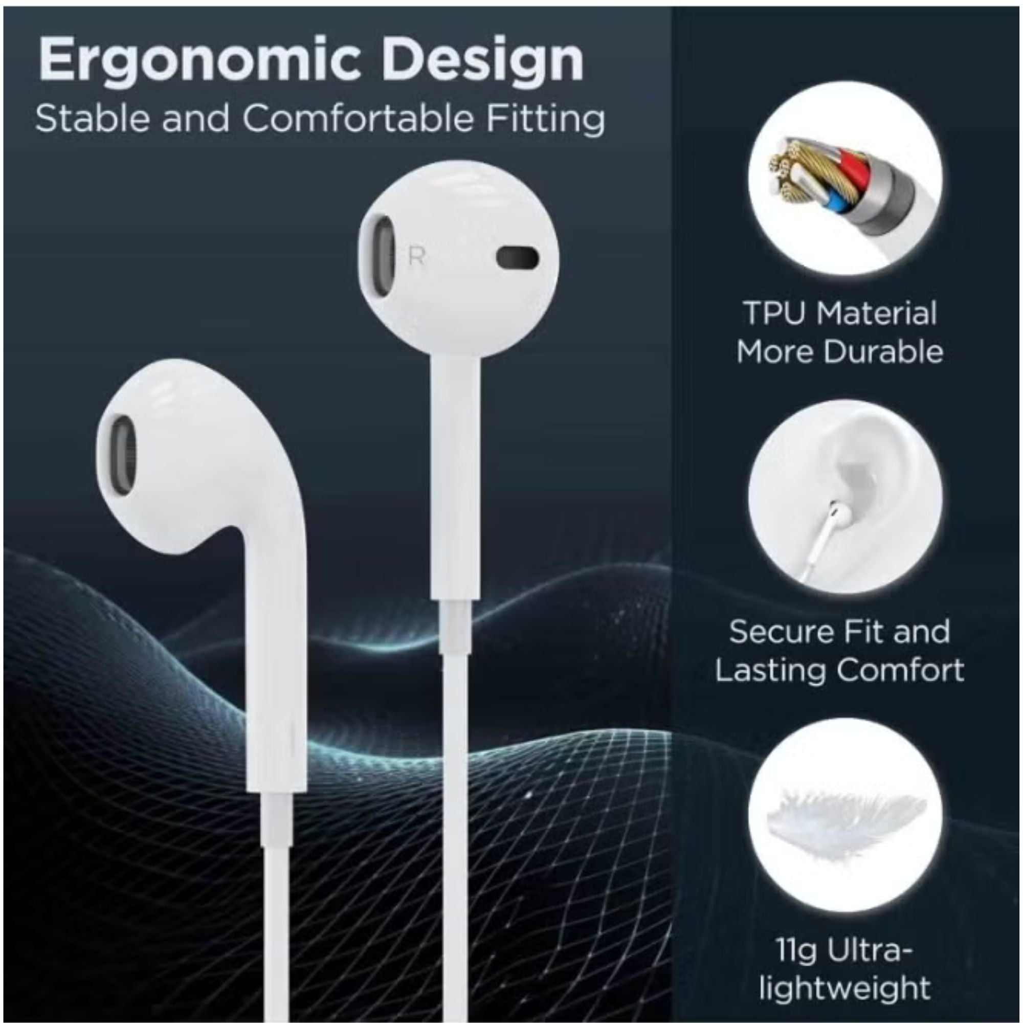 Earldom E43 Wired Earphones With Microphone