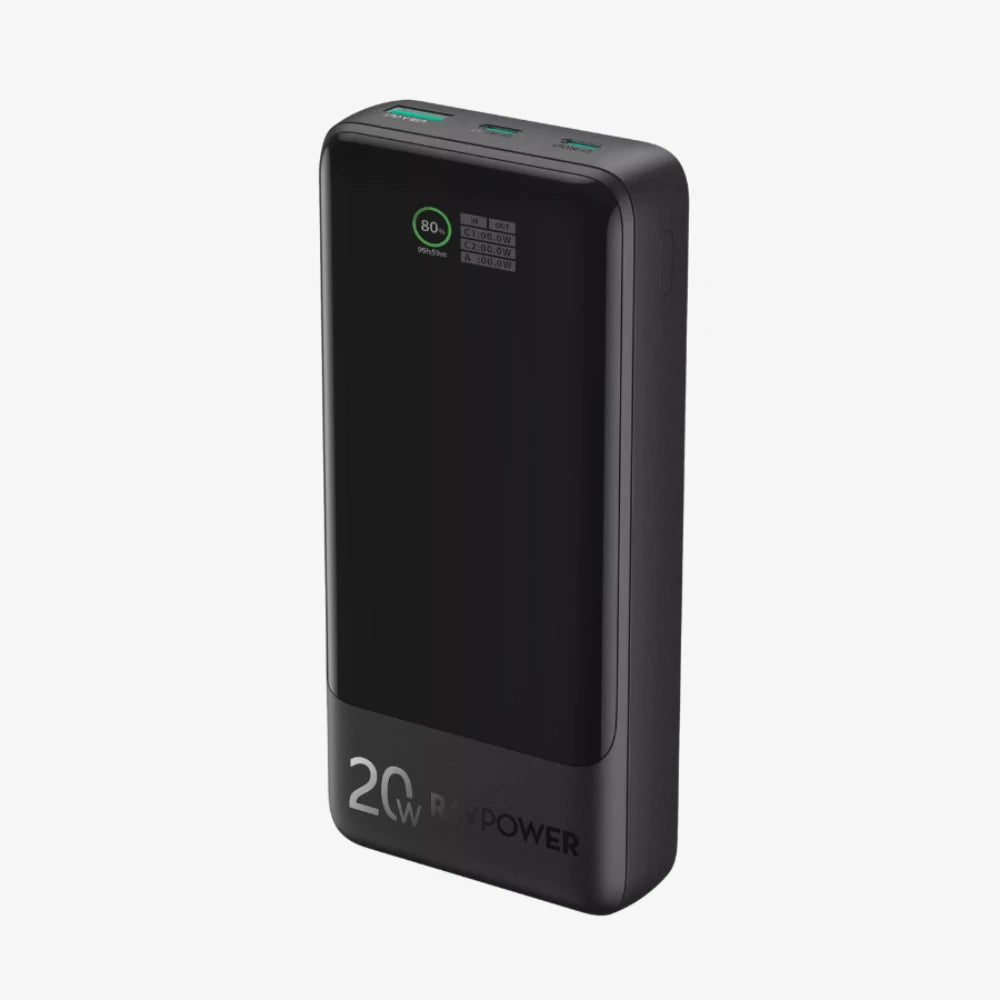 RAVPower 20000mAh PD Pioneer Power Bank – 3-Port Fast Charging