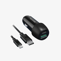 RAVPower 49W Dual-Port Car Charger + Lightning Cable