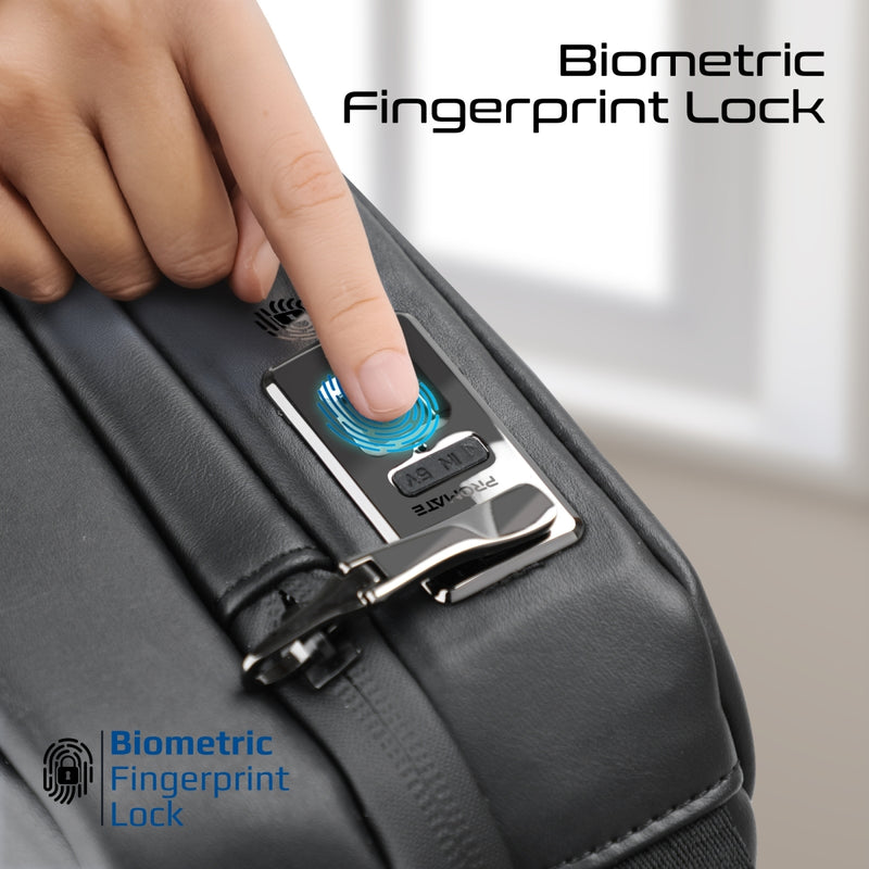 Promate Urban-X Tech Pouch with Biometric Lock & Apple Find My